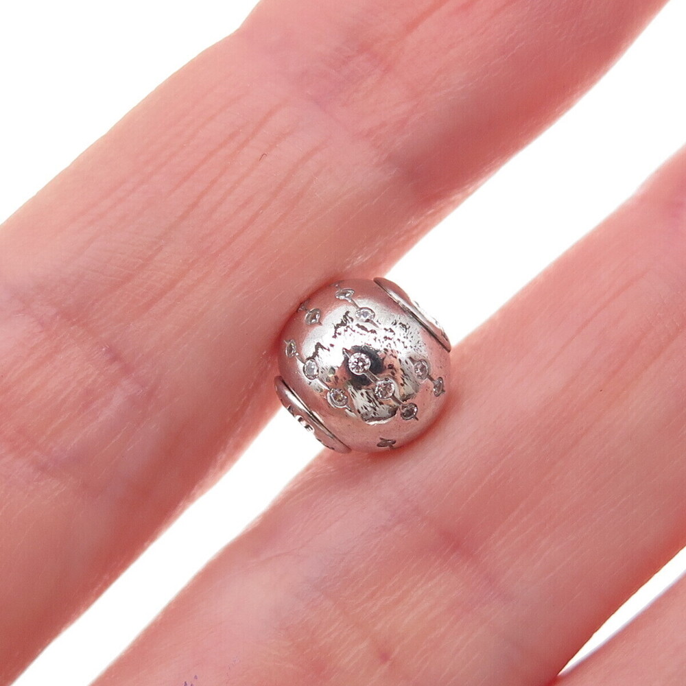Pandora 925 Sterling Silver C Z Essence Trust Slide Bead Charm